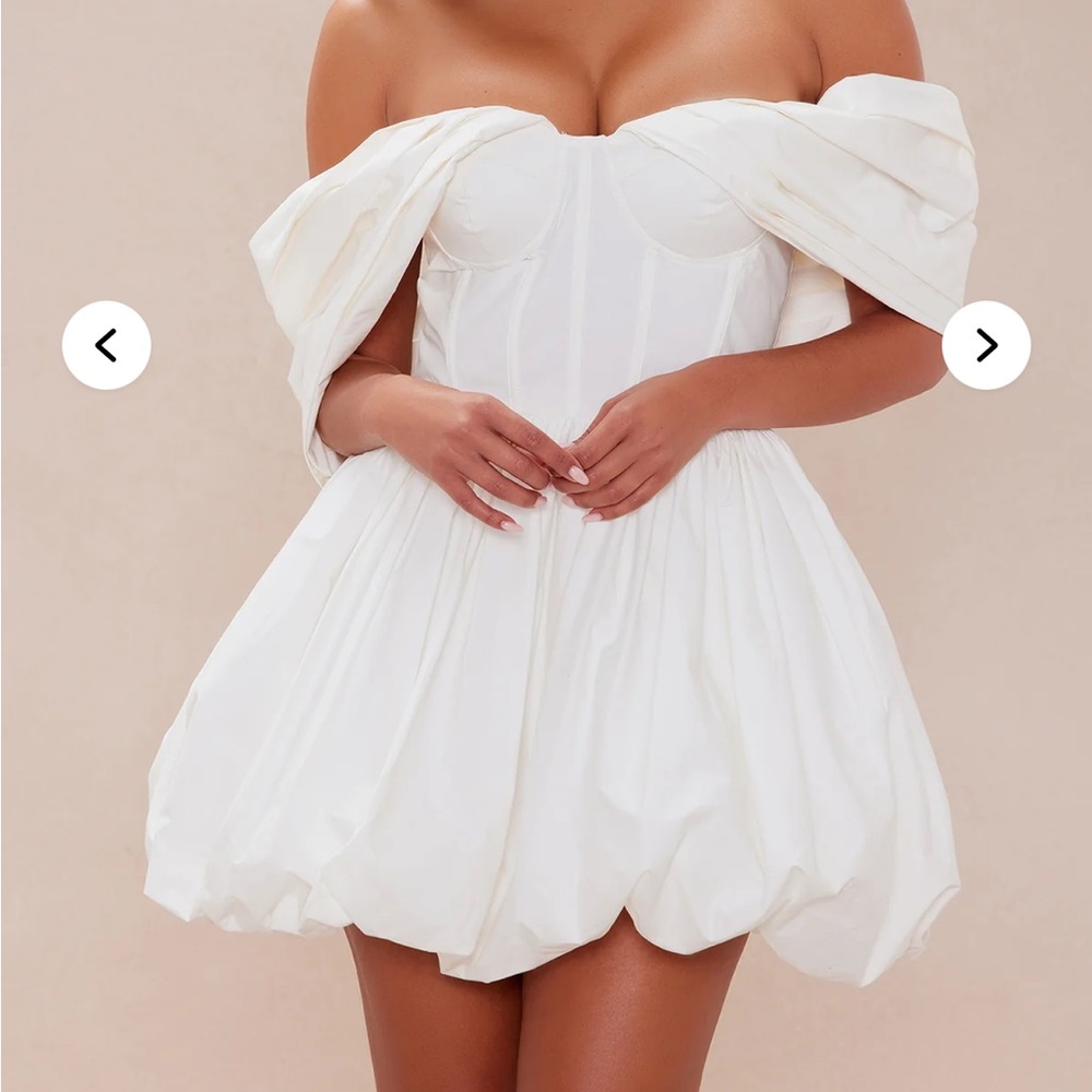 Fashion Nova Strapless White Dress
